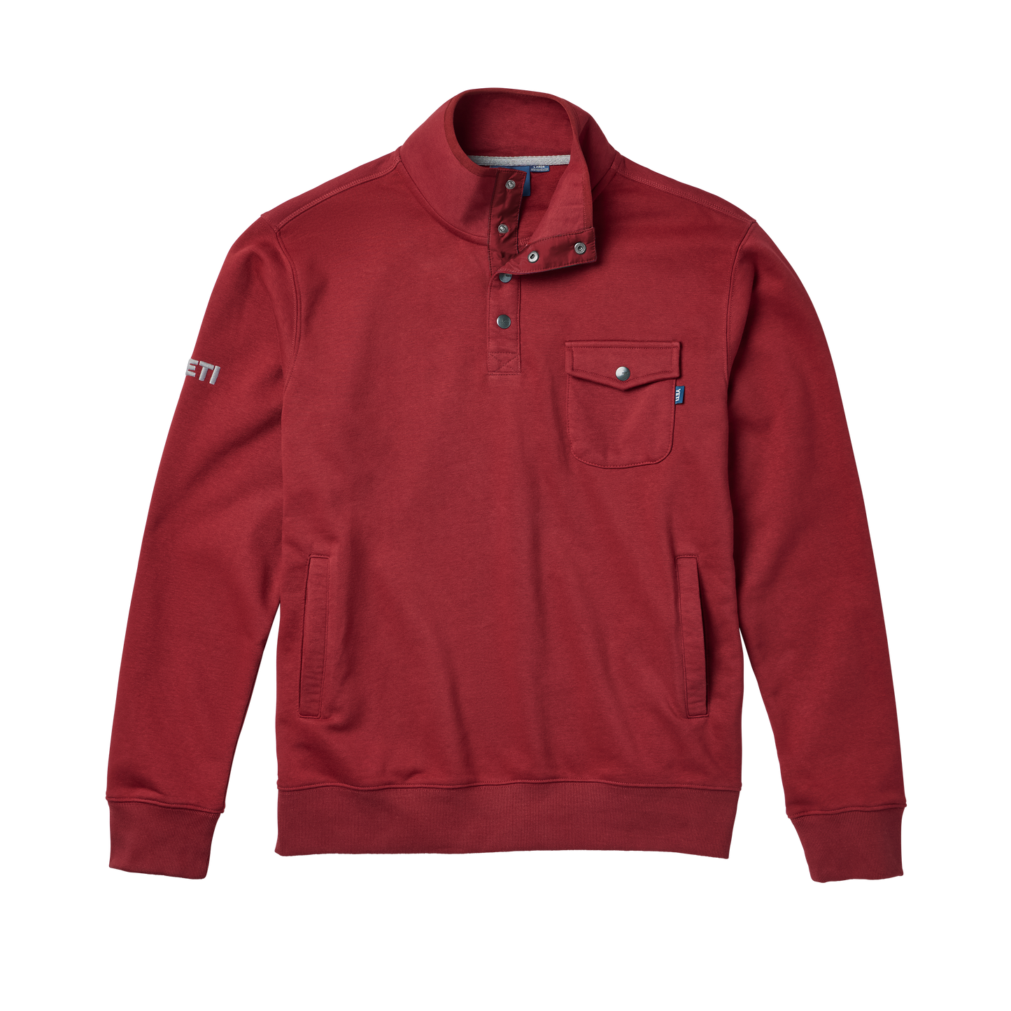 YETI Brushed Fleece Mock Neck Pullover Harvest Red