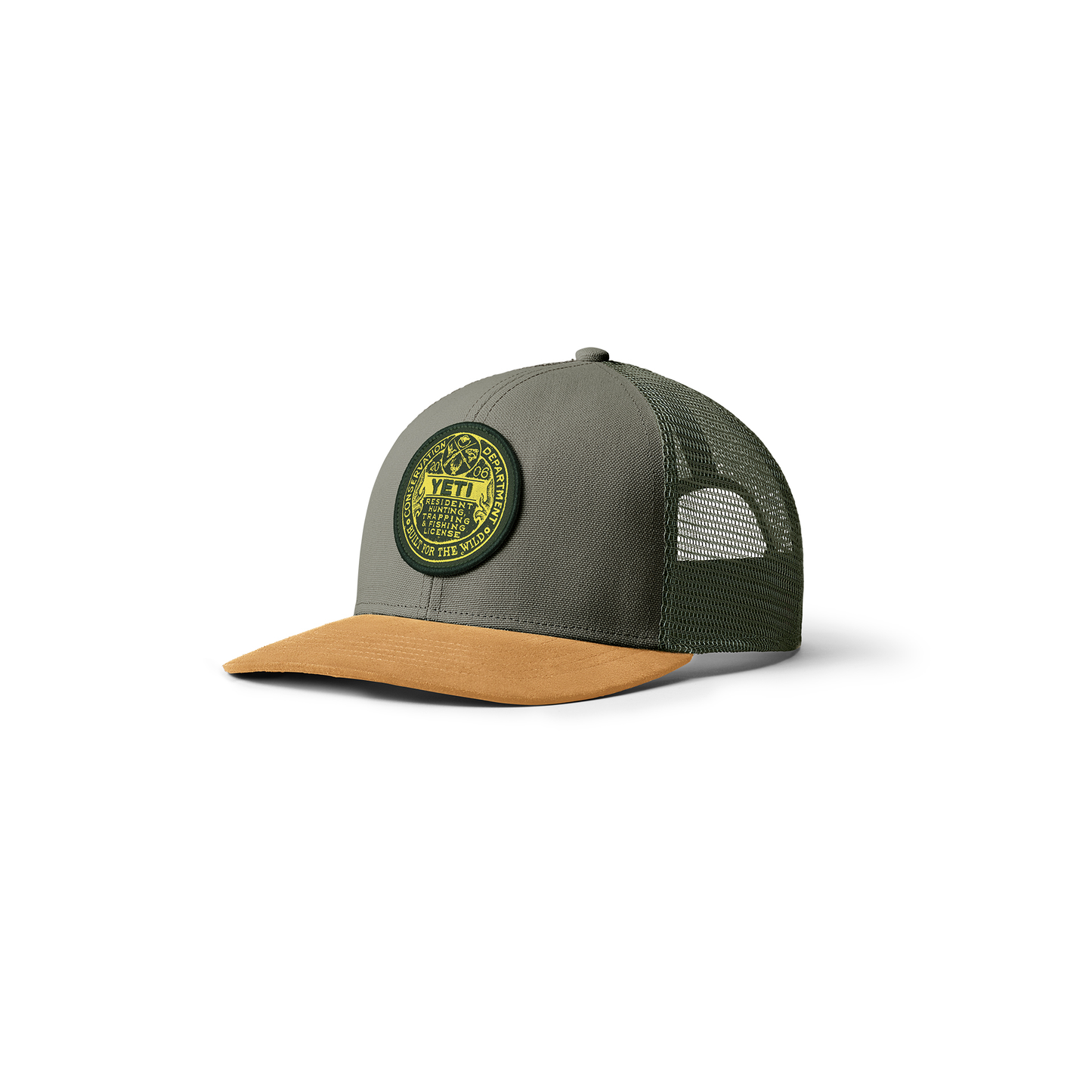 YETI Trapping License Trucker Hat Highlands Olive/Gold
