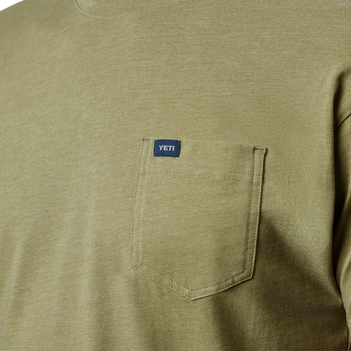 YETI Premium Pocket Short Sleeve T-Shirt Heather Olive
