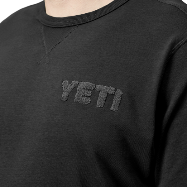 YETI French Terry Crew Neck Pullover Black
