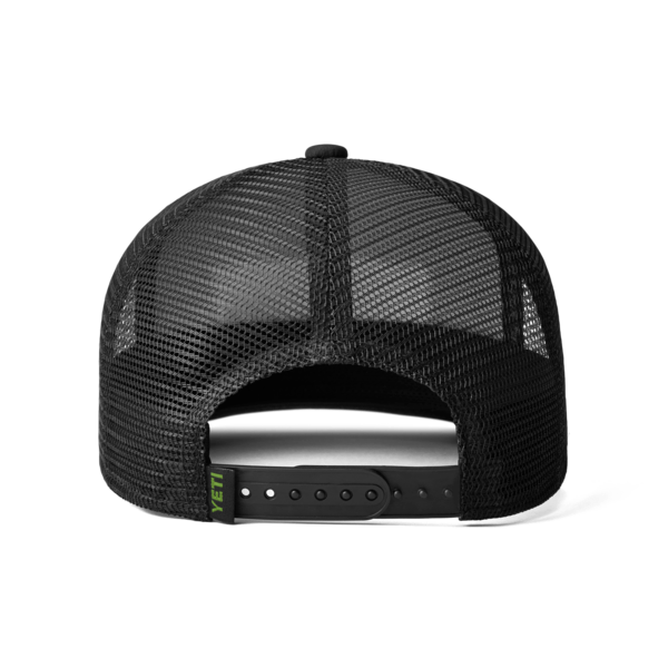 YETI Logo Badge Trucker Hat Black