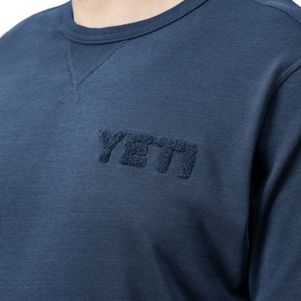 YETI French Terry Crew Neck Pullover Navy