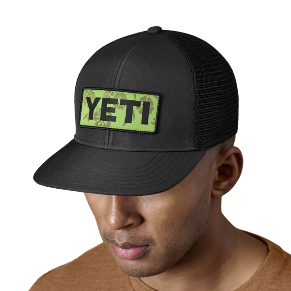 YETI Logo Badge Trucker Hat Black