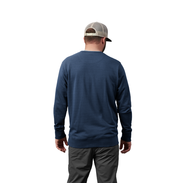 YETI French Terry Crew Neck Pullover Navy