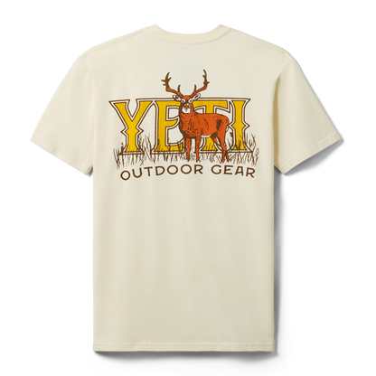YETI Whitetail Short Sleeve T-Shirt Ecru