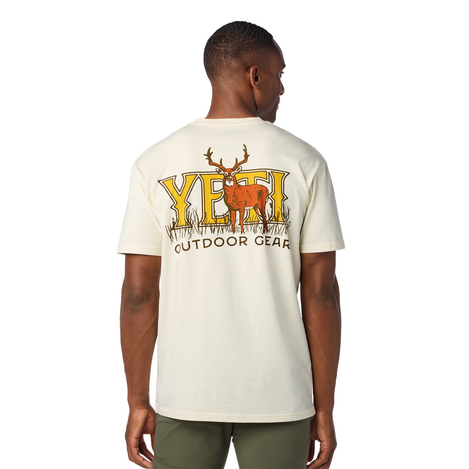 YETI Whitetail Short Sleeve T-Shirt Ecru