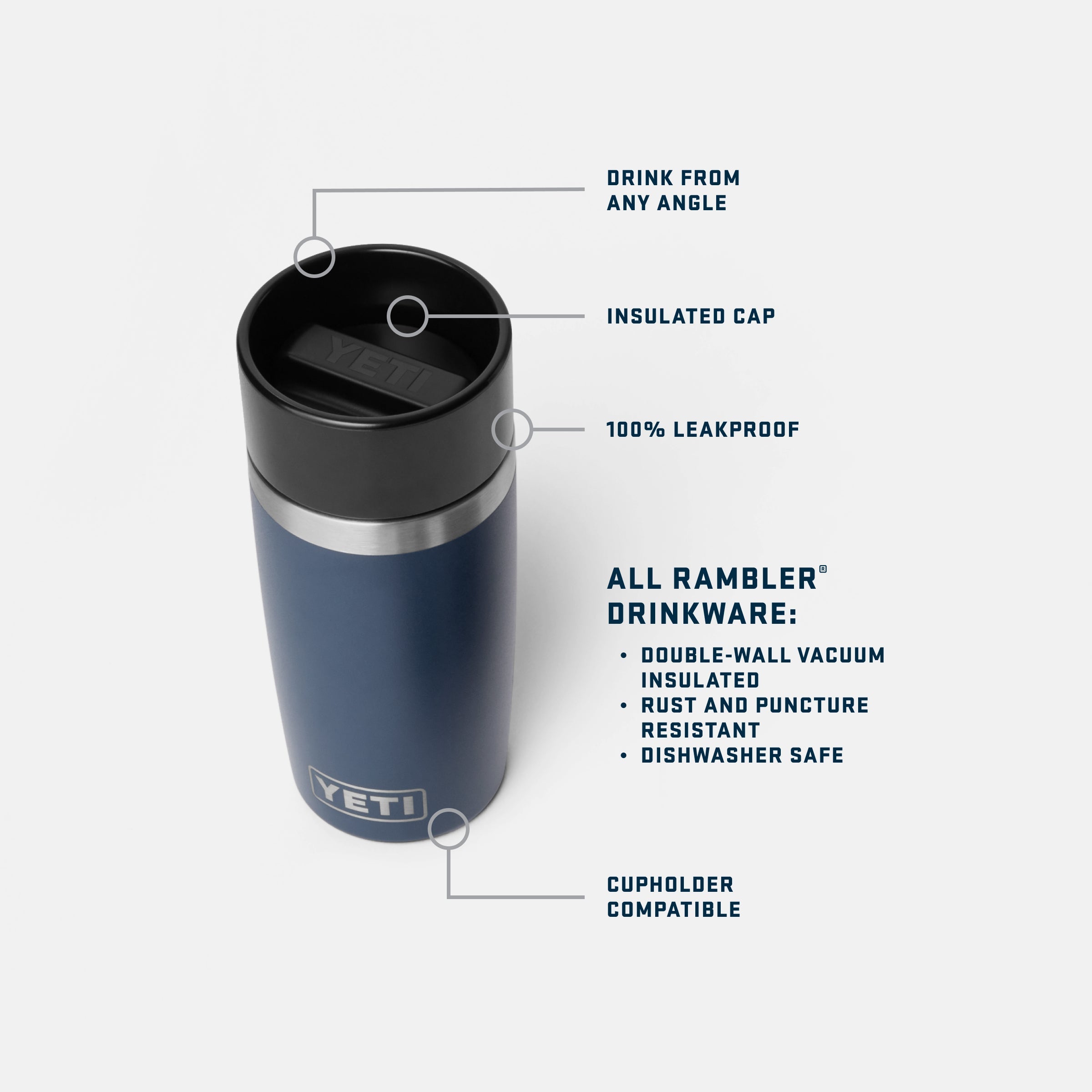 YETI Rambler 12oz Bottle 水筒 YETI Rambler® 12 oz (355 ml) Travel Bottle – YETI UK LIMITED
