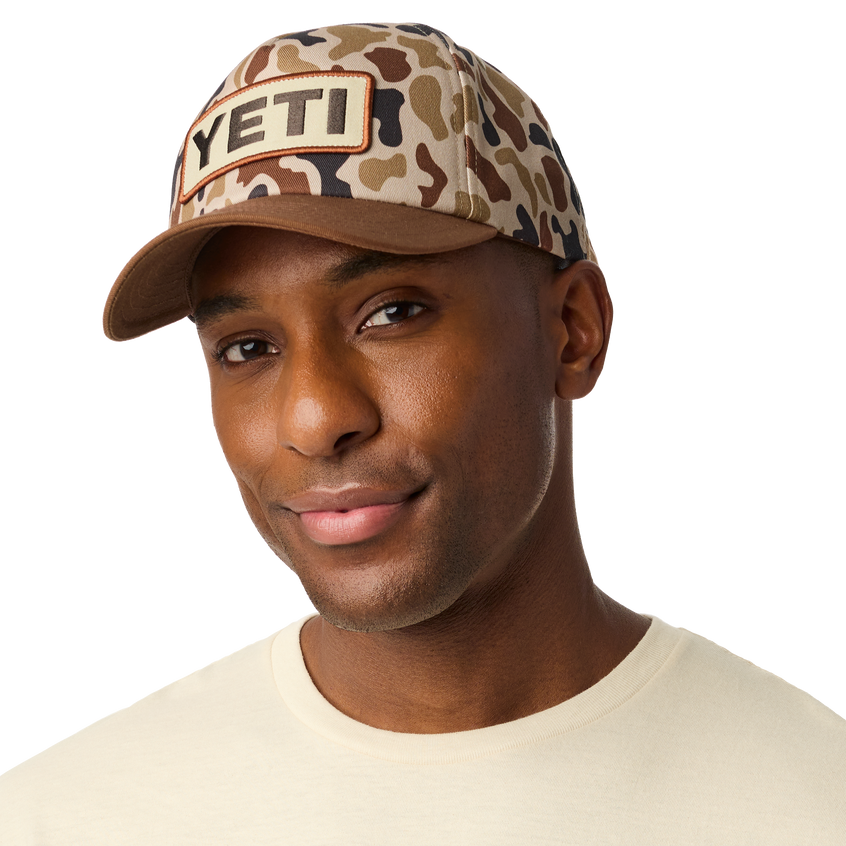 YETI® Logo Camo Woven Flat Brim Snapback