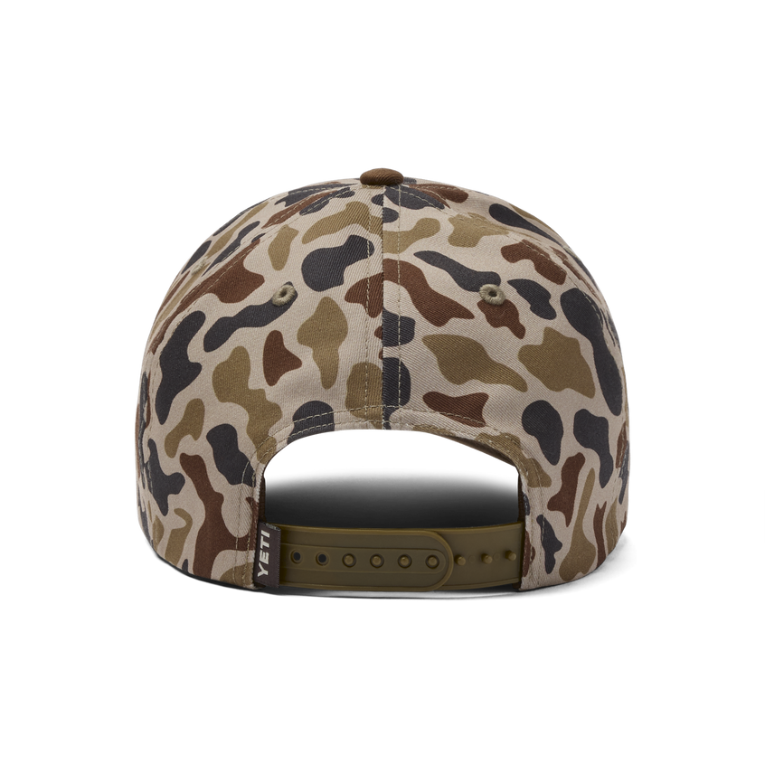 YETI® Logo Camo Woven Flat Brim Snapback