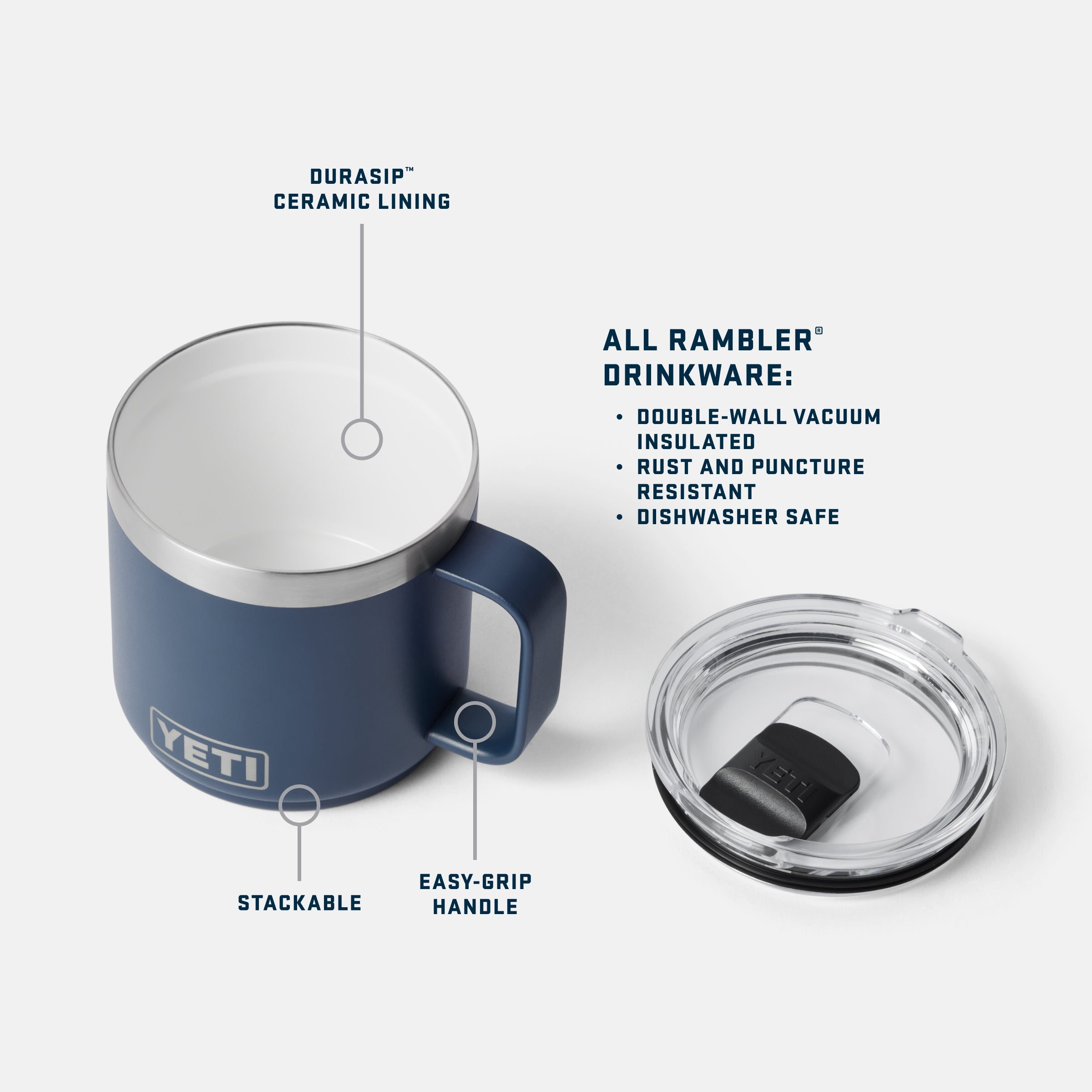 新品　YETI RAMBLER 14oz MUG 青紫系 YETI Rambler 14 oz Stackable Mug, Vacuum Insulated