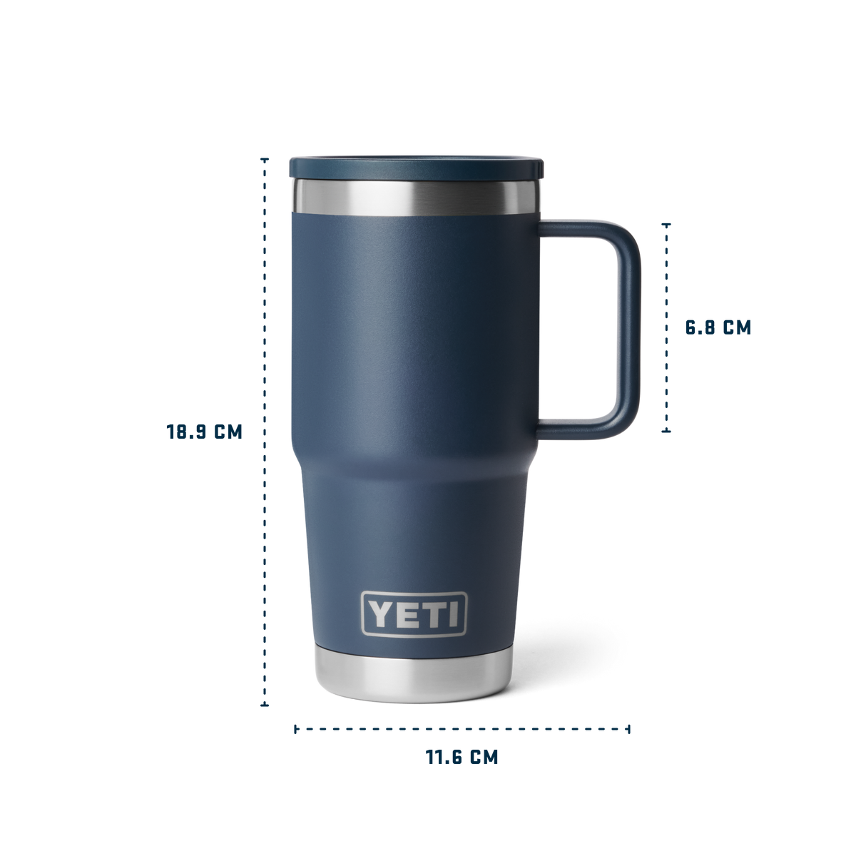 YETI Rambler Travel Mug 2.0 measurements