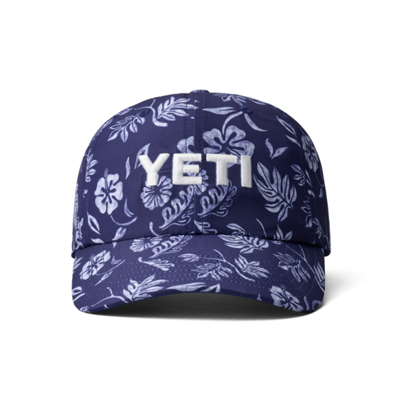 YETI Floral Print Baseball Cap Navy