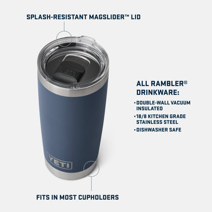 YETI Rambler® 20 oz (591 ml) Tumbler Reef Blue