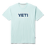 YETI Logo Badge Premium Short Sleeve T-Shirt Light Blue