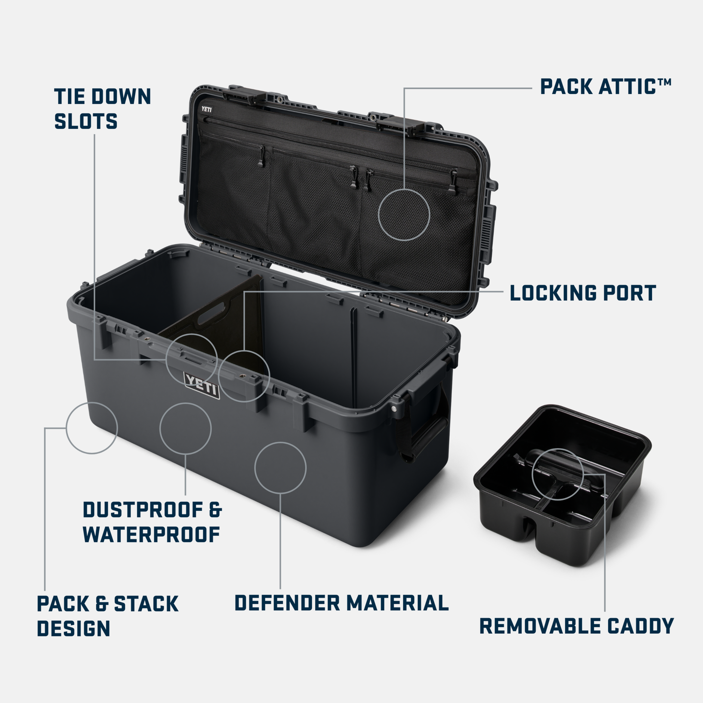 YETI LoadOut® GoBox 60 Gear Case Charcoal