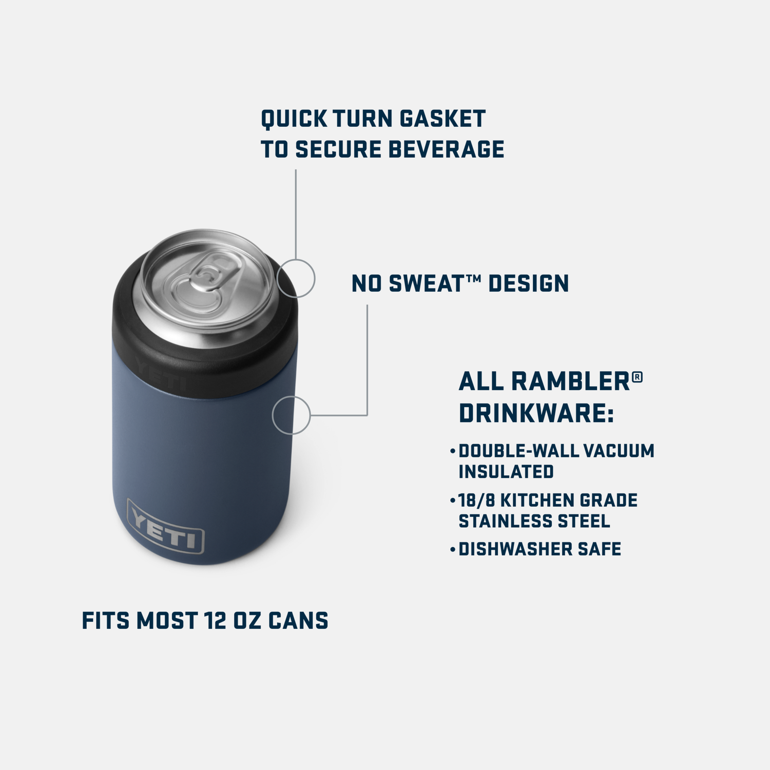 YETI Rambler® 330 ML Colster® Can Insulator Charcoal