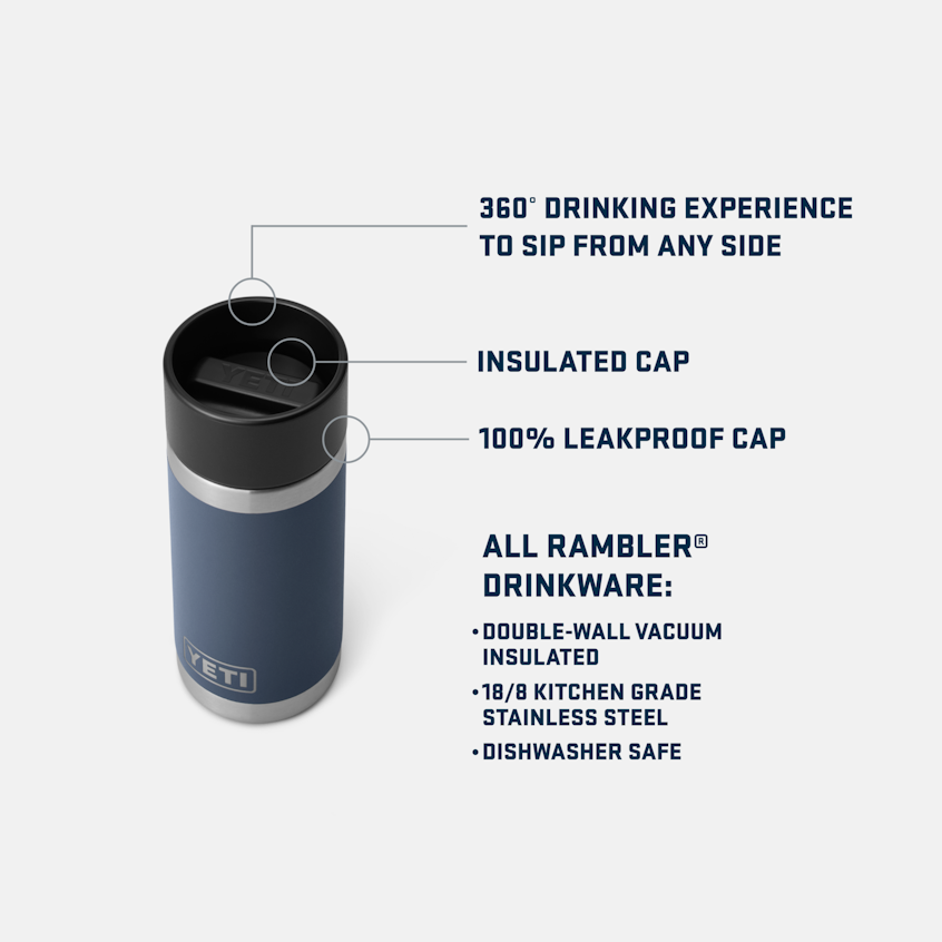 YETI Rambler® 12 oz (354 ml) Bottle With Hotshot Cap White