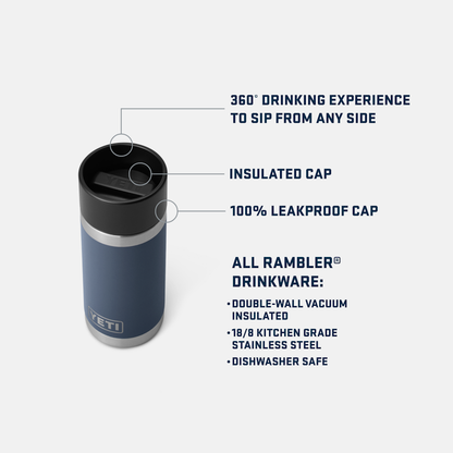 YETI Rambler® 12 oz (354 ml) Bottle With Hotshot Cap White