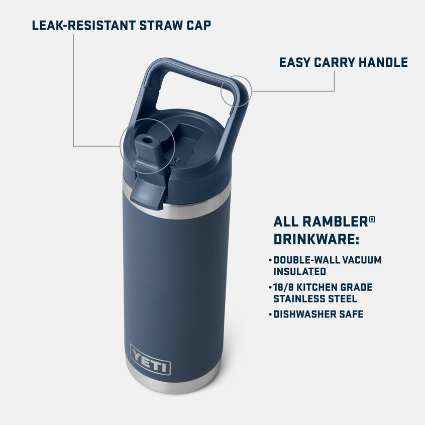 YETI Rambler® 18 oz (532 ml) Bottle Rescue Red