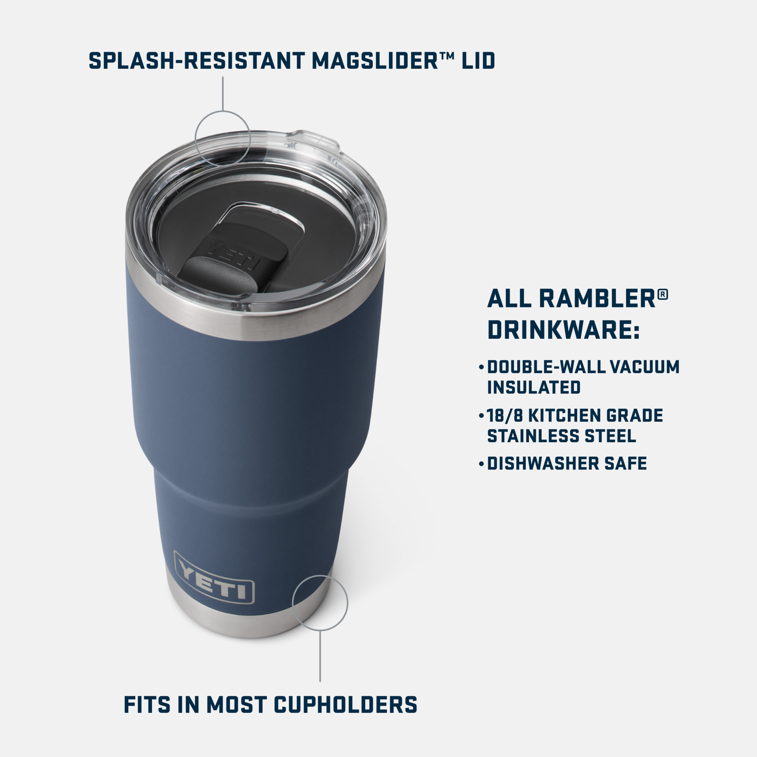 YETI Rambler® 30 oz (887 ml) Tumbler Stainless Steel