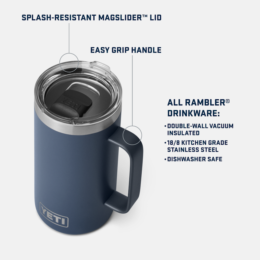YETI Rambler® 24 oz (710 ml) Mug Stainless Steel