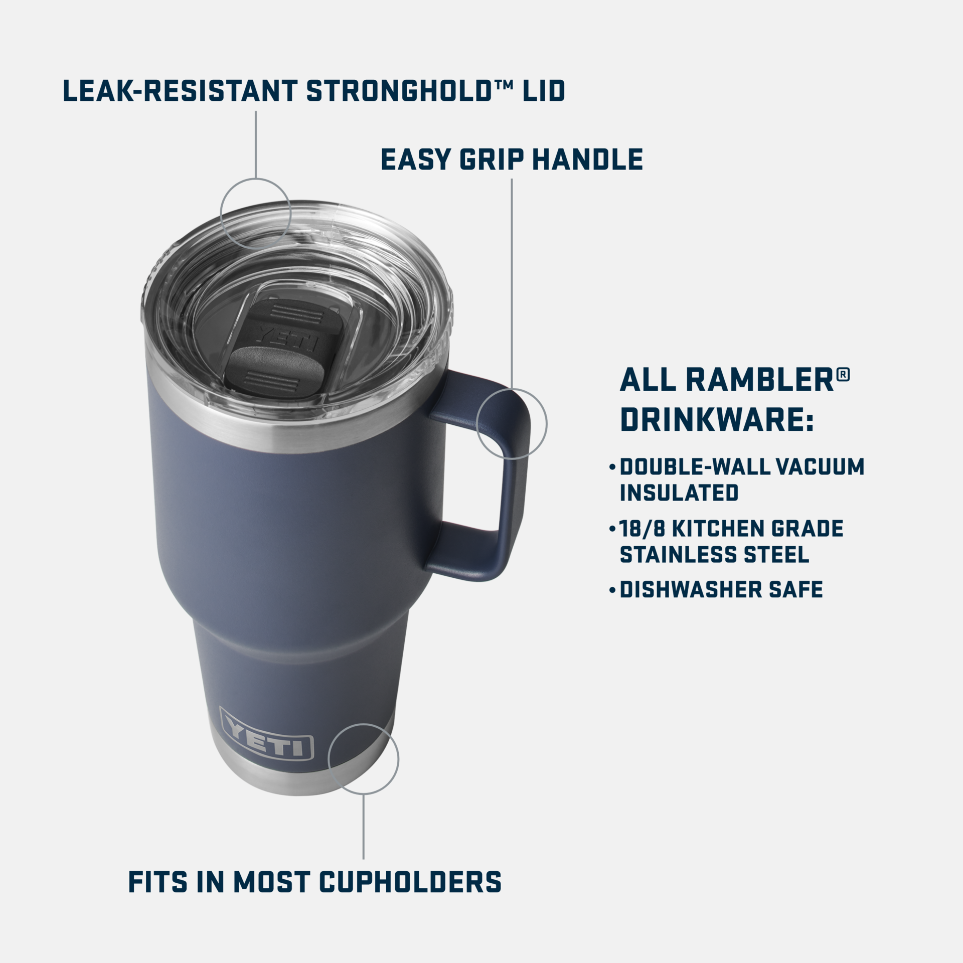 YETI Rambler® 30 oz (887 ml) Travel Mug Seafoam