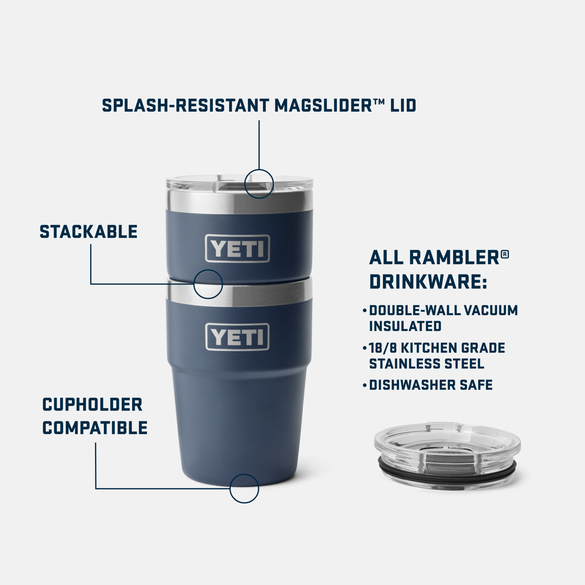 YETI Rambler 16 oz Stackable Cup