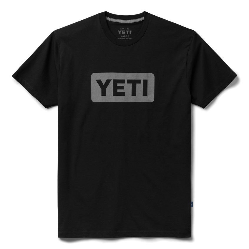 YETI Logo Badge Premium Short Sleeve T-Shirt Black/Grey