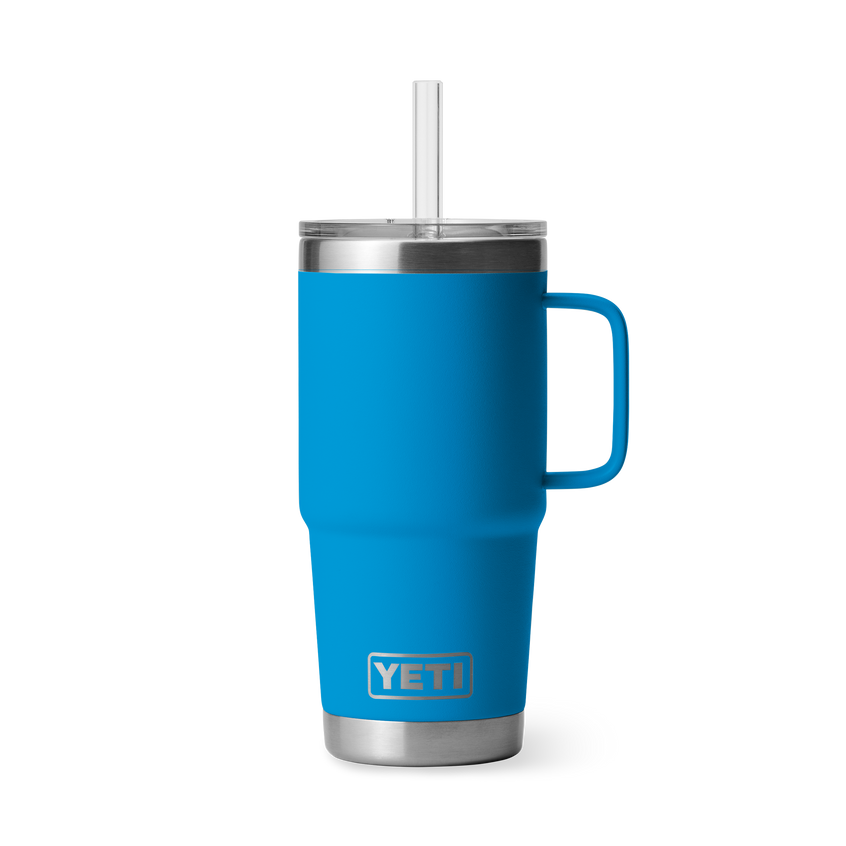 YETI Rambler® 25 oz (710 ml) Straw Mug Big Wave Blue