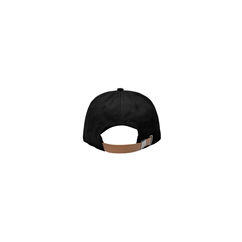 YETI Logo Leather Logo Baseball Hat Black