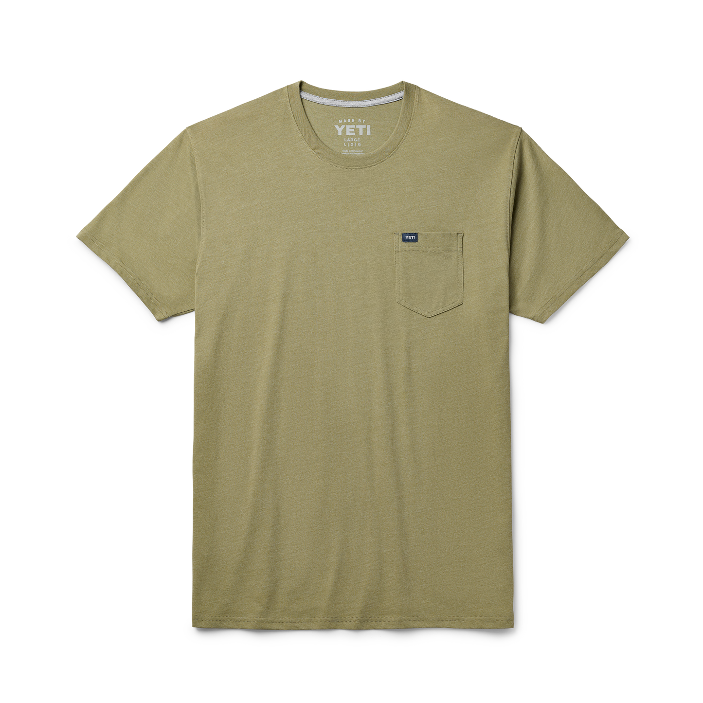 YETI Premium Pocket Short Sleeve T-Shirt Heather Olive