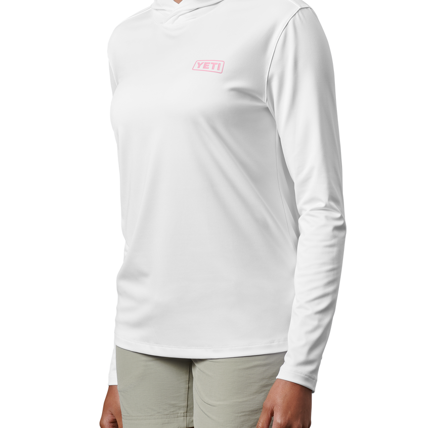 Womens Logo Badge Long Sleeve Hooded Sunshirt