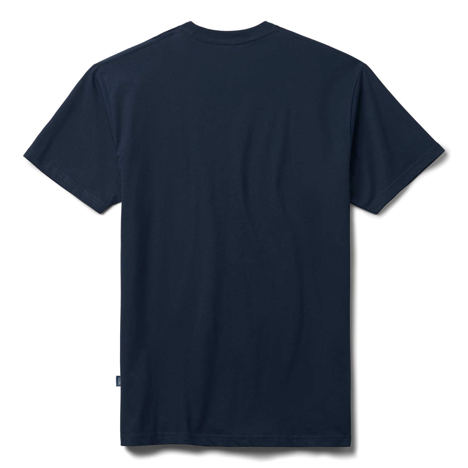 YETI Logo Badge Premium Short Sleeve T-Shirt Navy/White